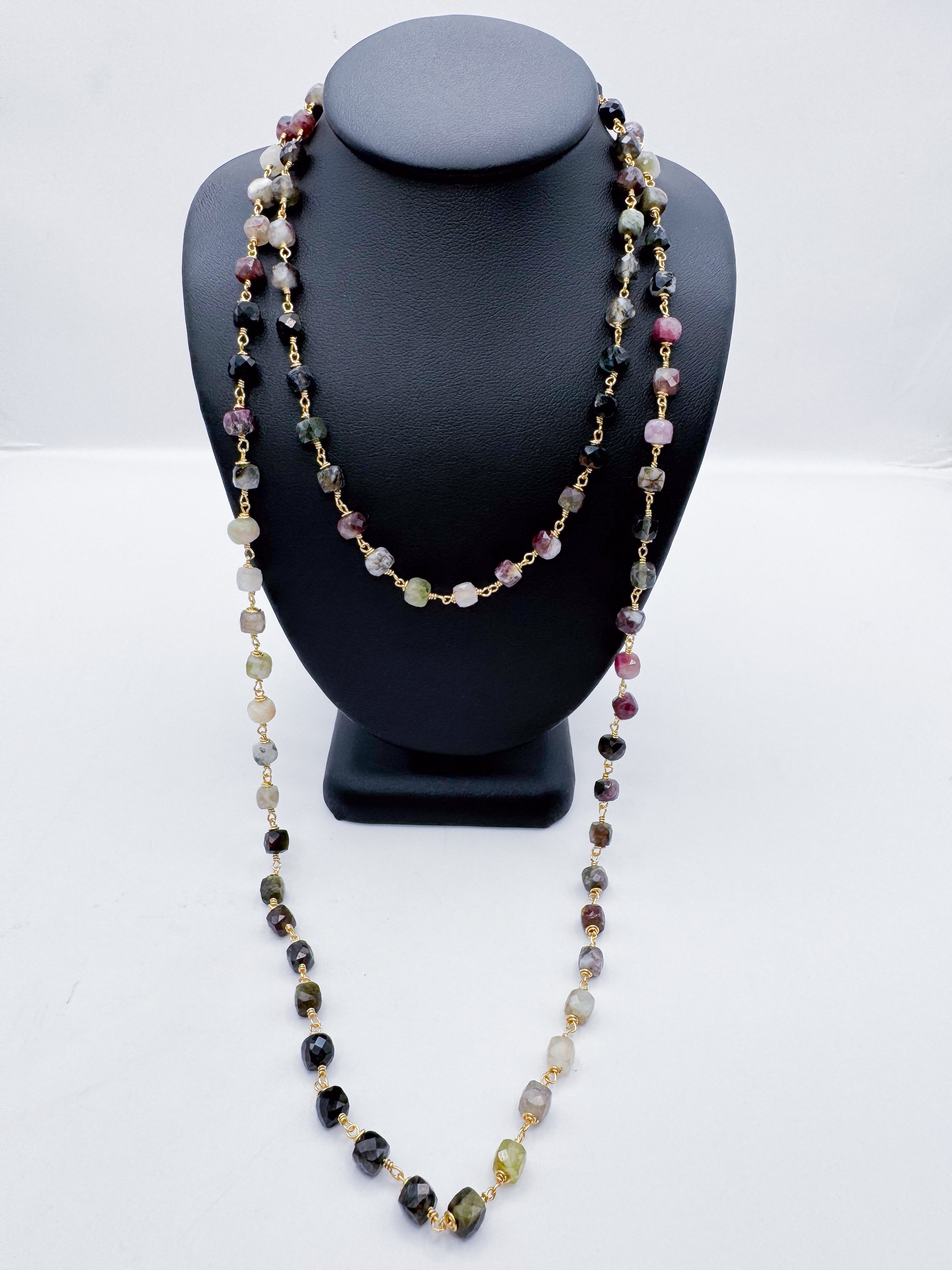 COLLAR TURMALINA CUBO