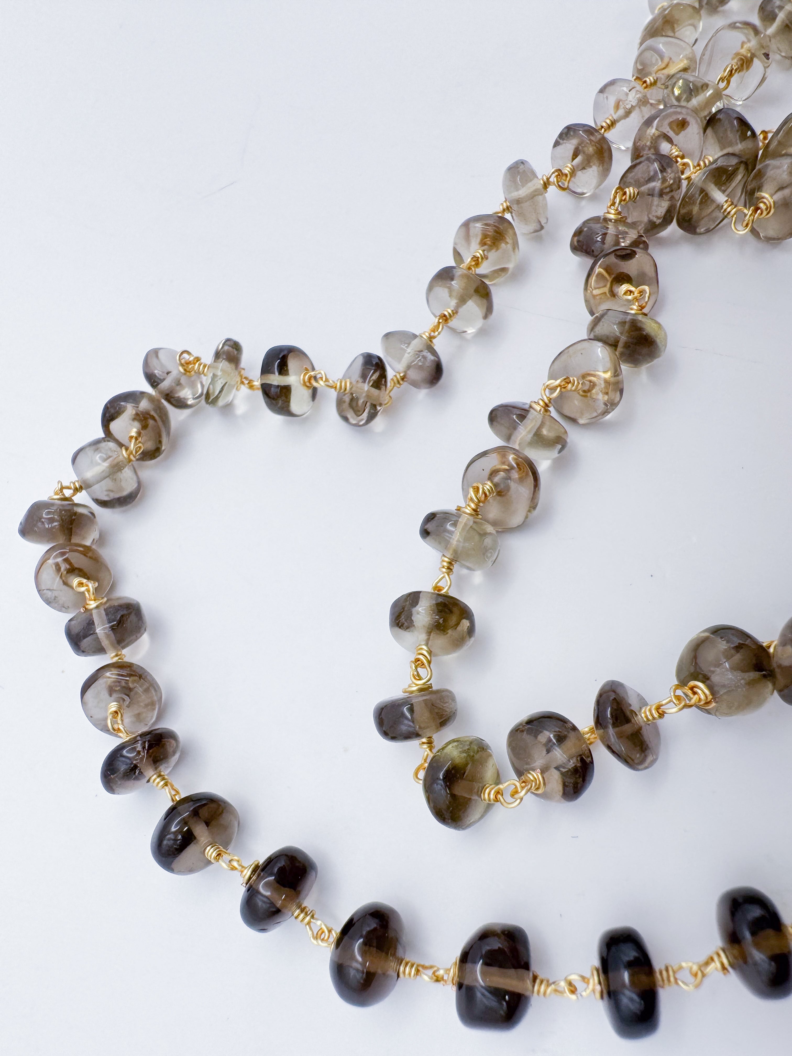 COLLAR CUARZO AHUMADO DEGRADADO