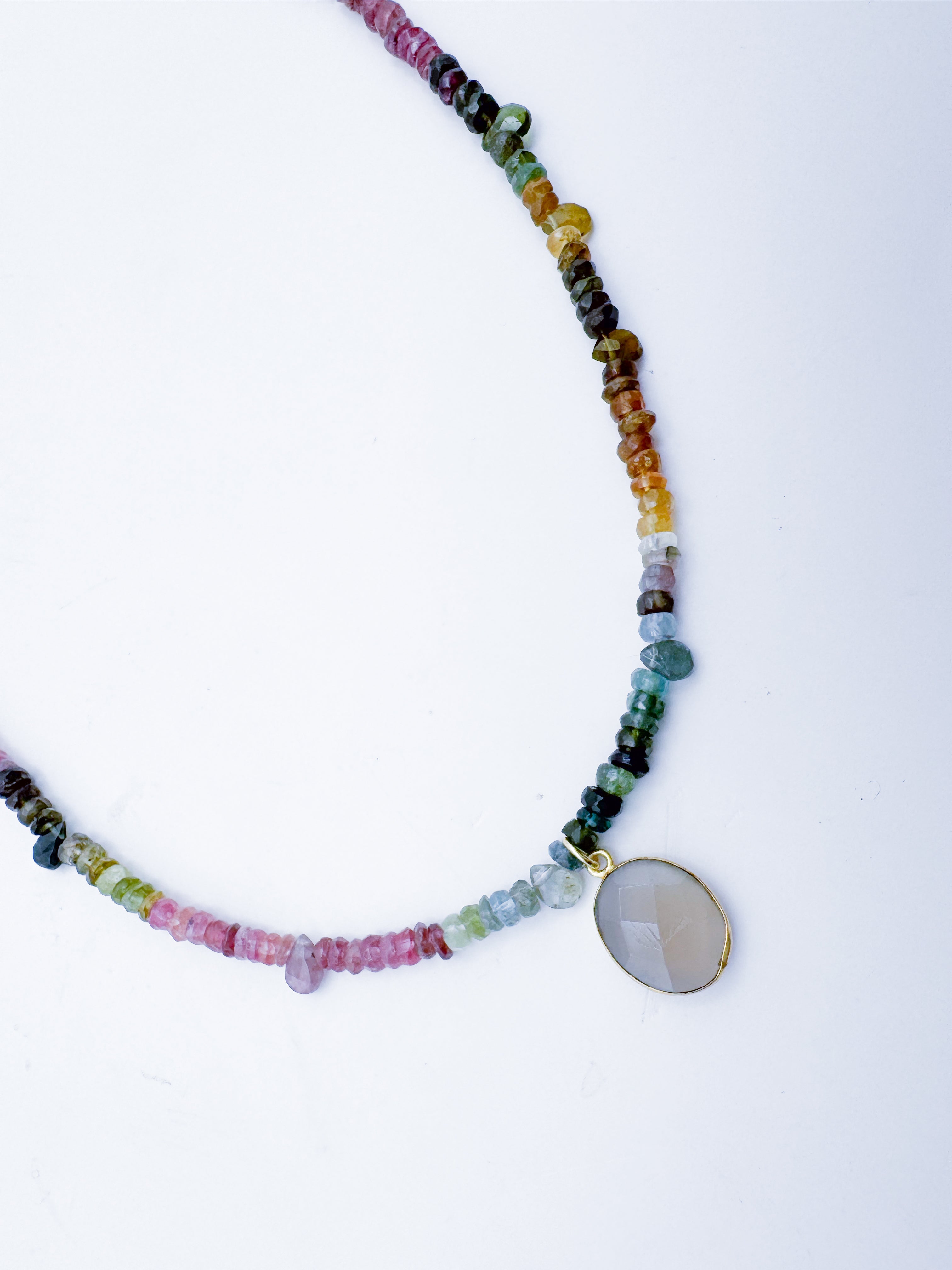 Collar Turmalinas Mixtas + Cuarzo