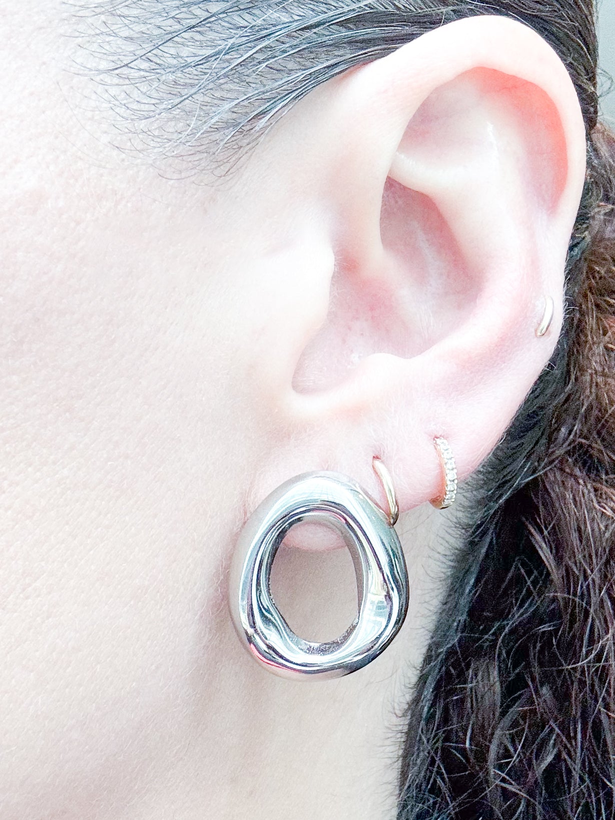 Aretes Círculo Irregular