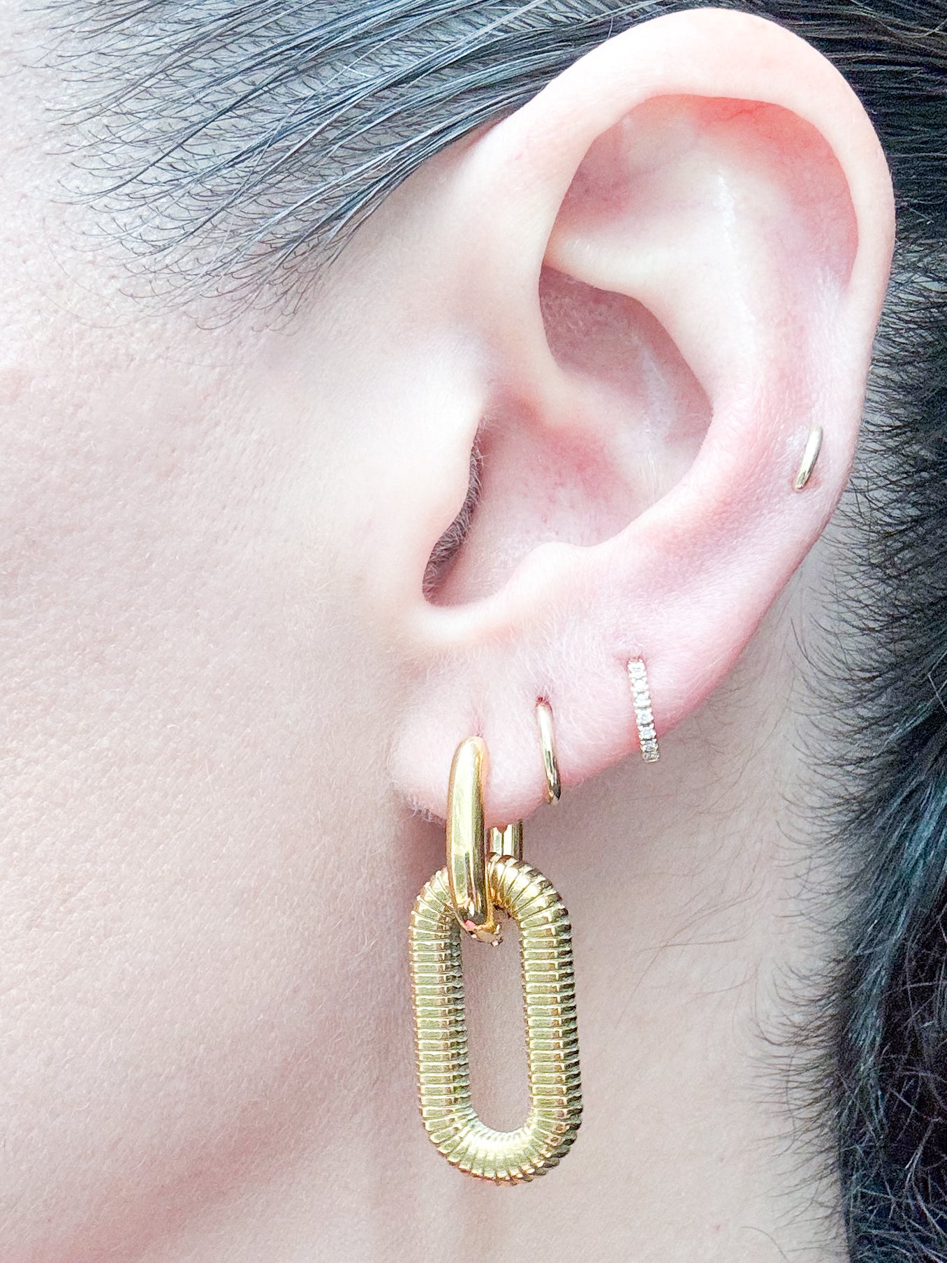 Aretes Eslabones De-Construidos