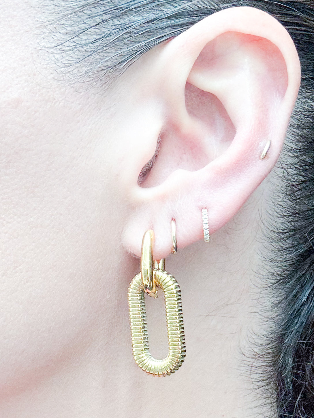 Aretes Eslabones De-Construidos