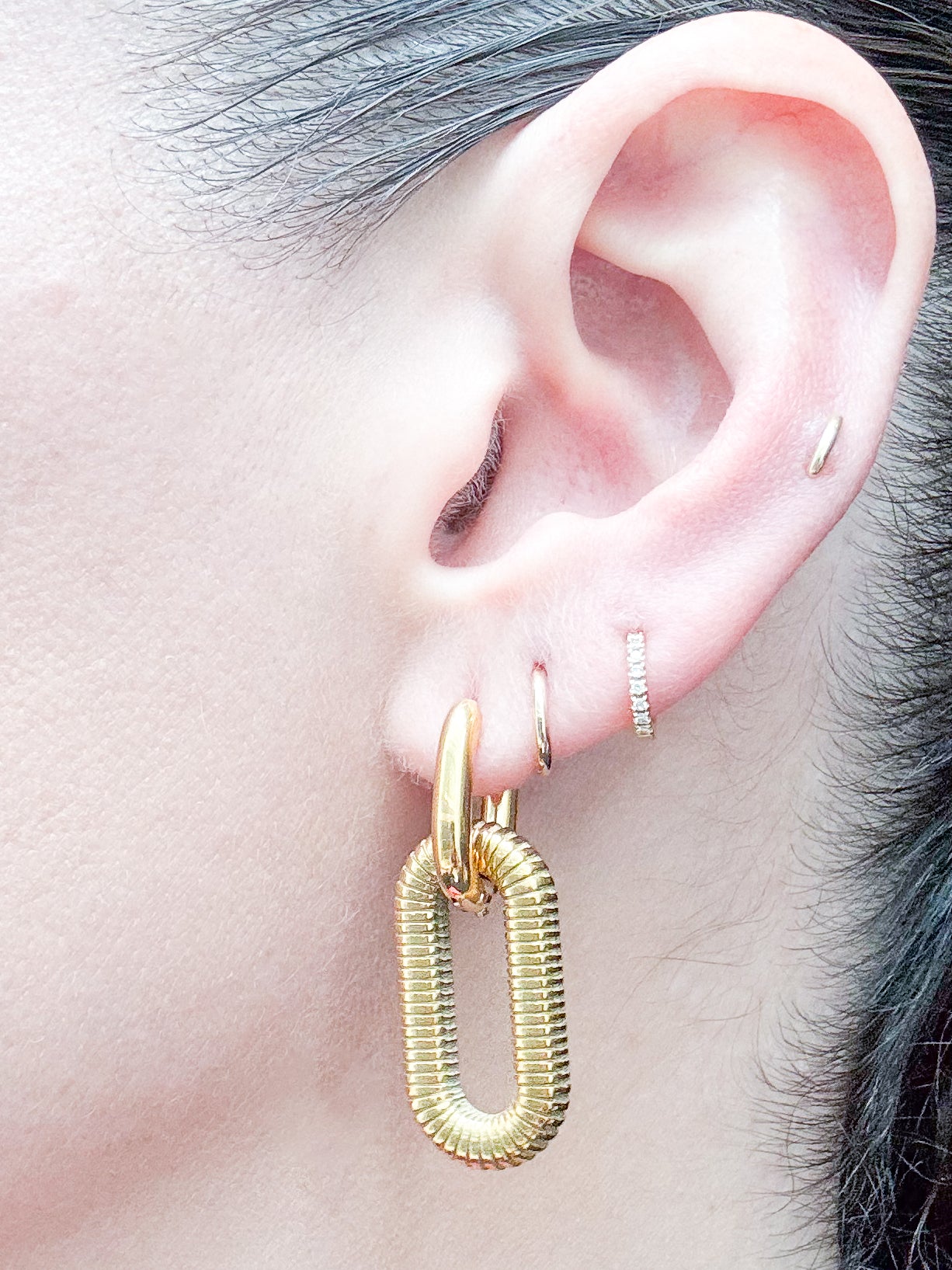 Aretes Eslabones De-Construidos