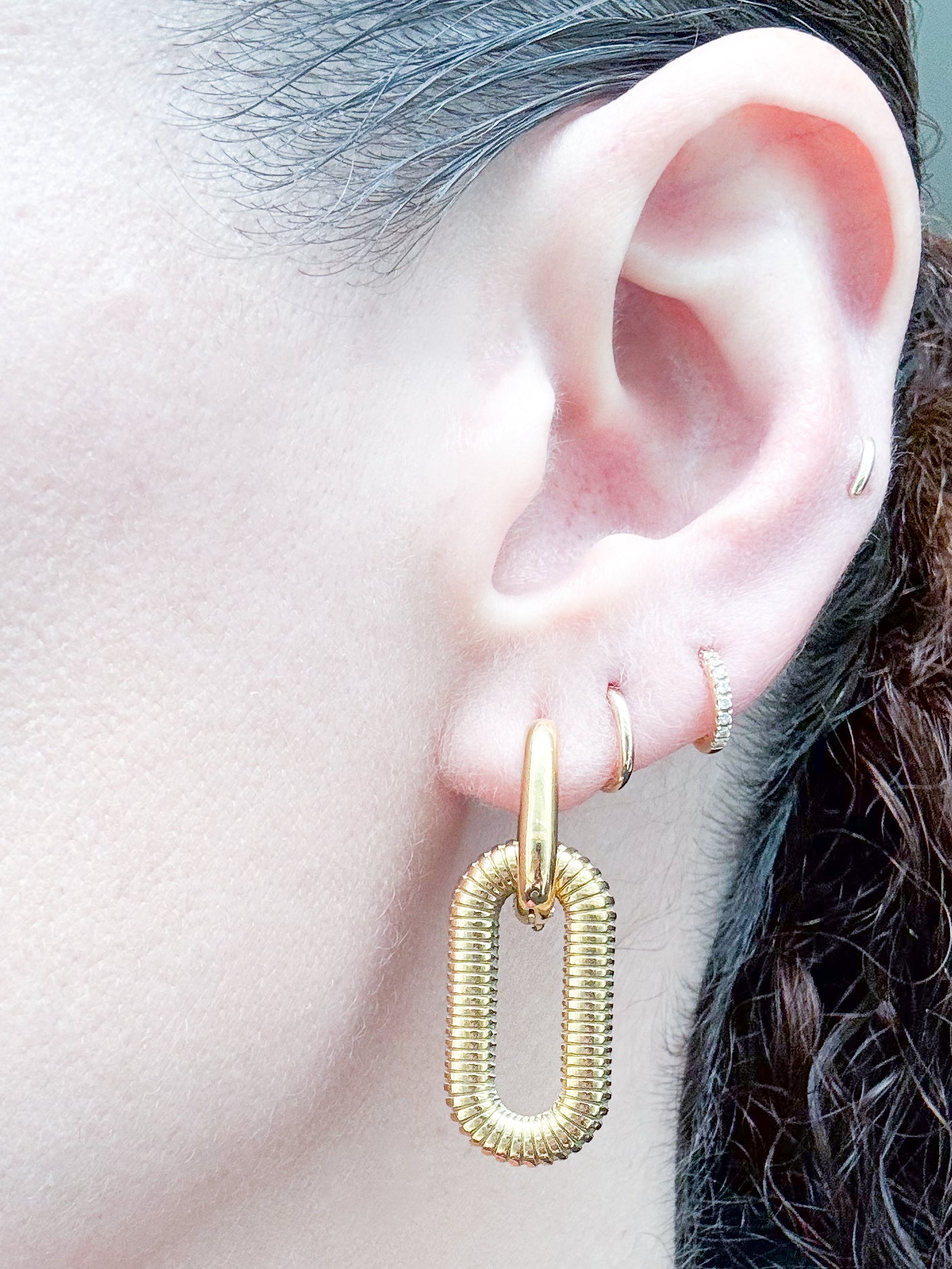 Aretes Eslabones De-Construidos