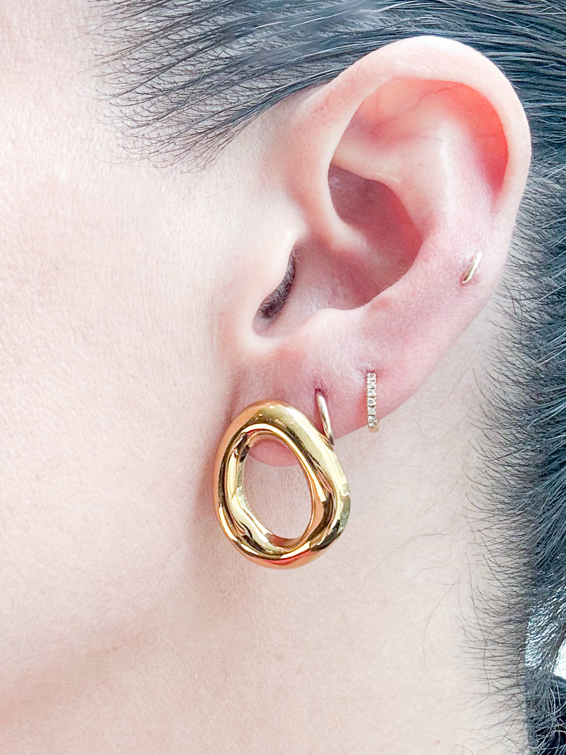Aretes Círculo Irregular