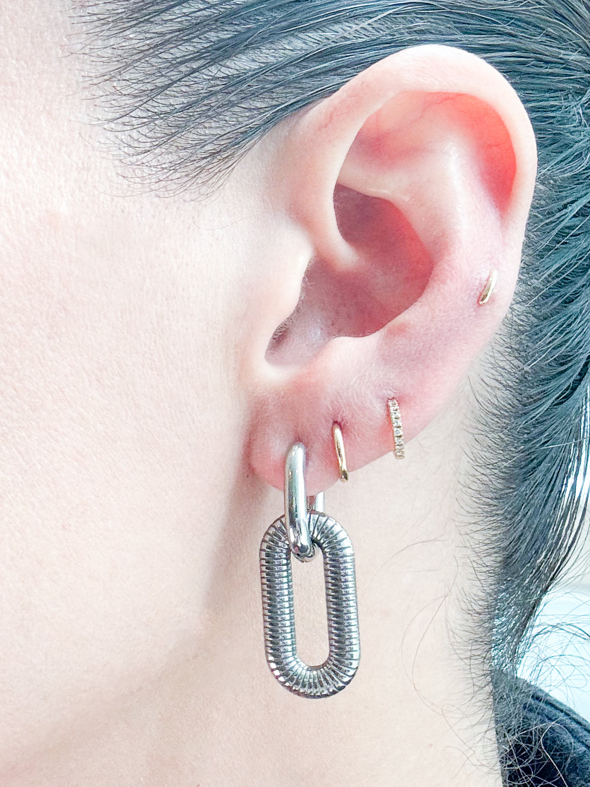 Aretes Eslabones De-Construidos
