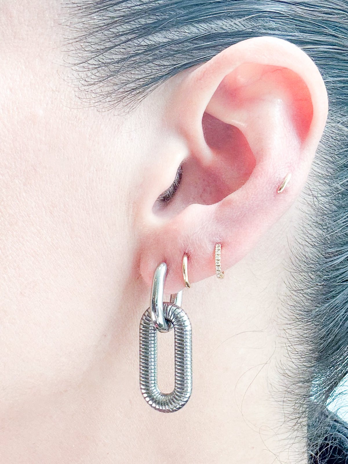 Aretes Eslabones De-Construidos