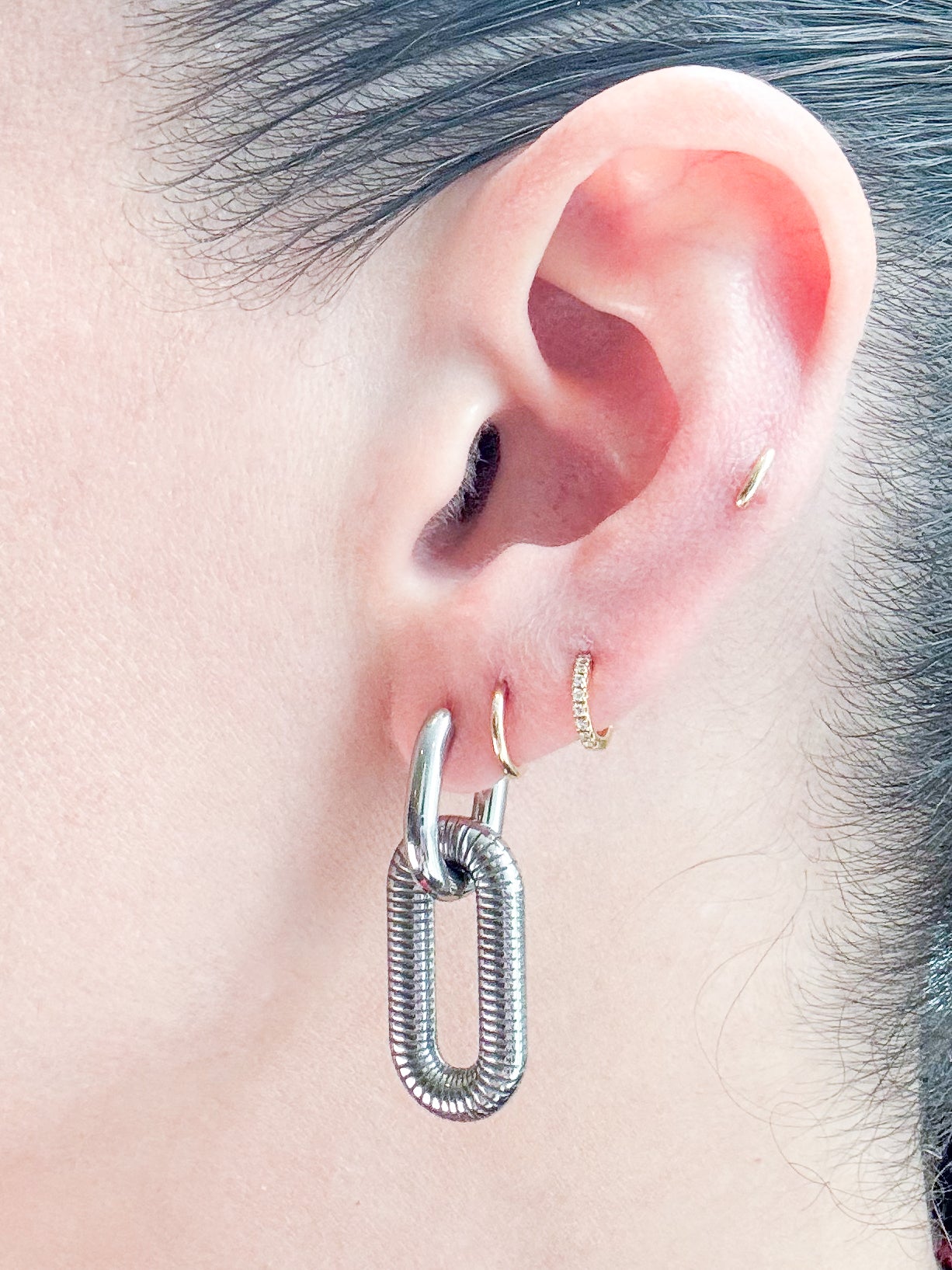 Aretes Eslabones De-Construidos