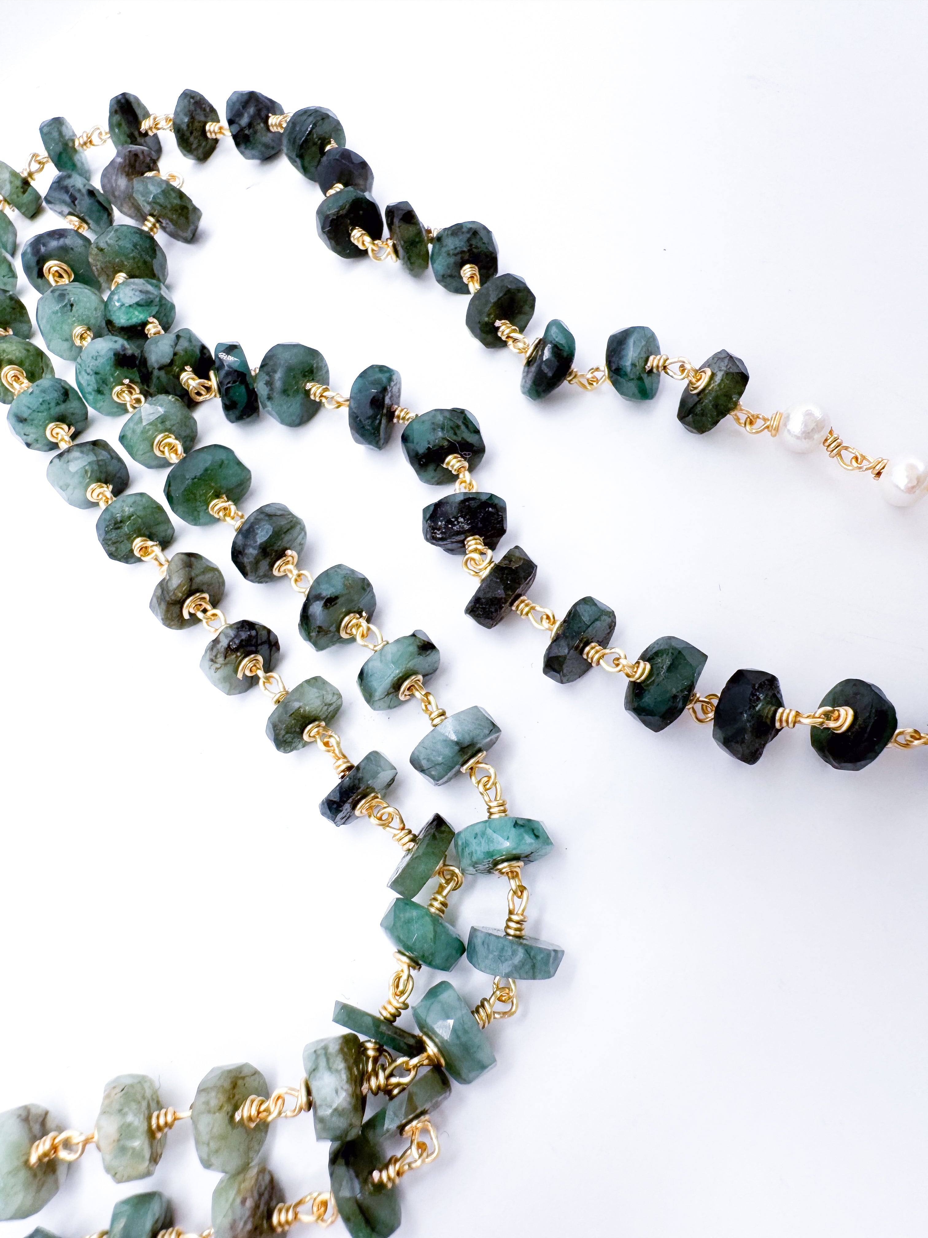 Collar Esmeraldas Degradadas Pucca