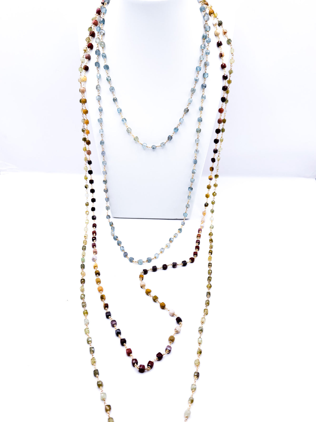 Collar Cianita cubo-minis