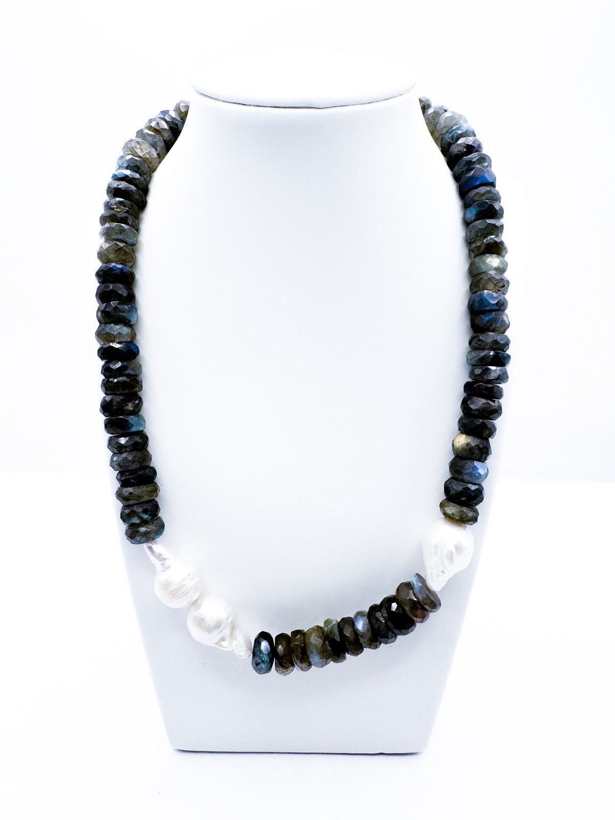 Collar Labradorita & Perlas Barrocas