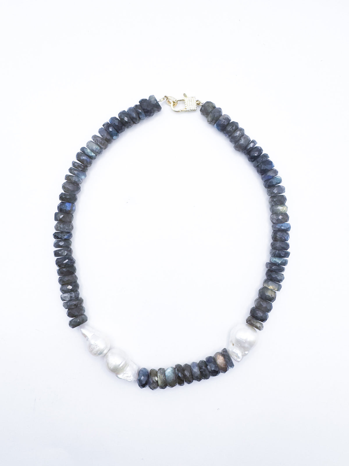 Collar Labradorita & Perlas Barrocas