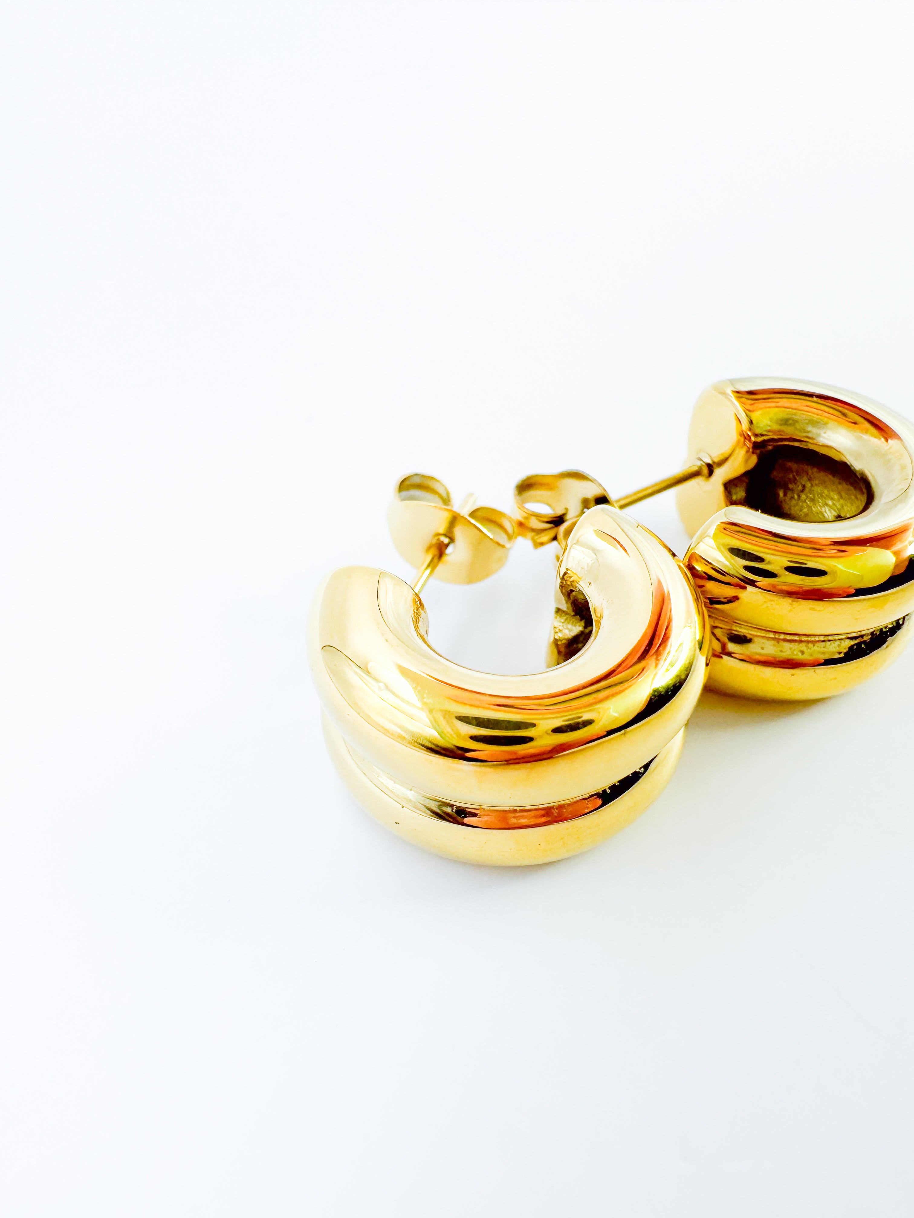 Aretes Doble-C anchos MINI