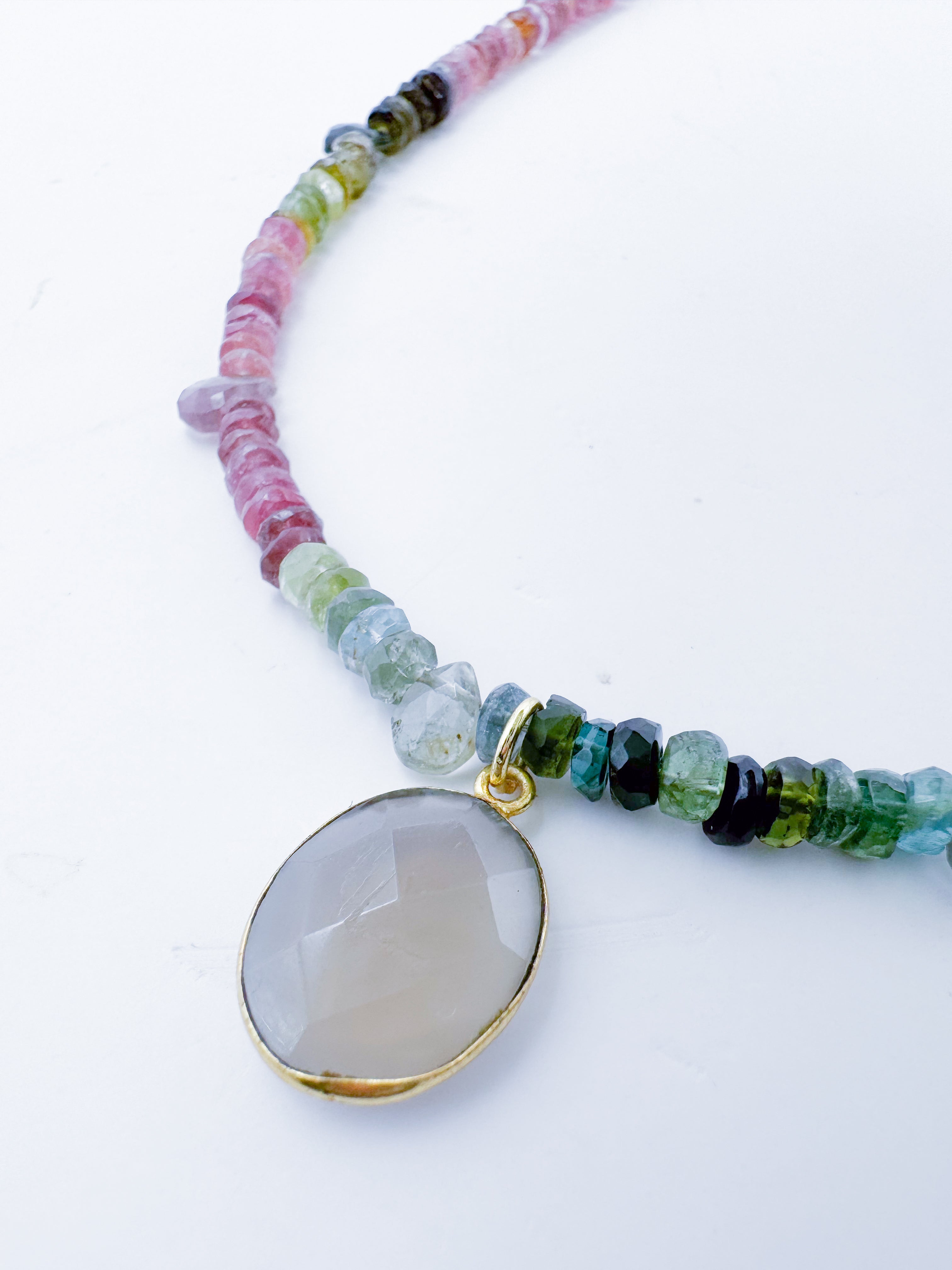 Collar Turmalinas Mixtas + Cuarzo