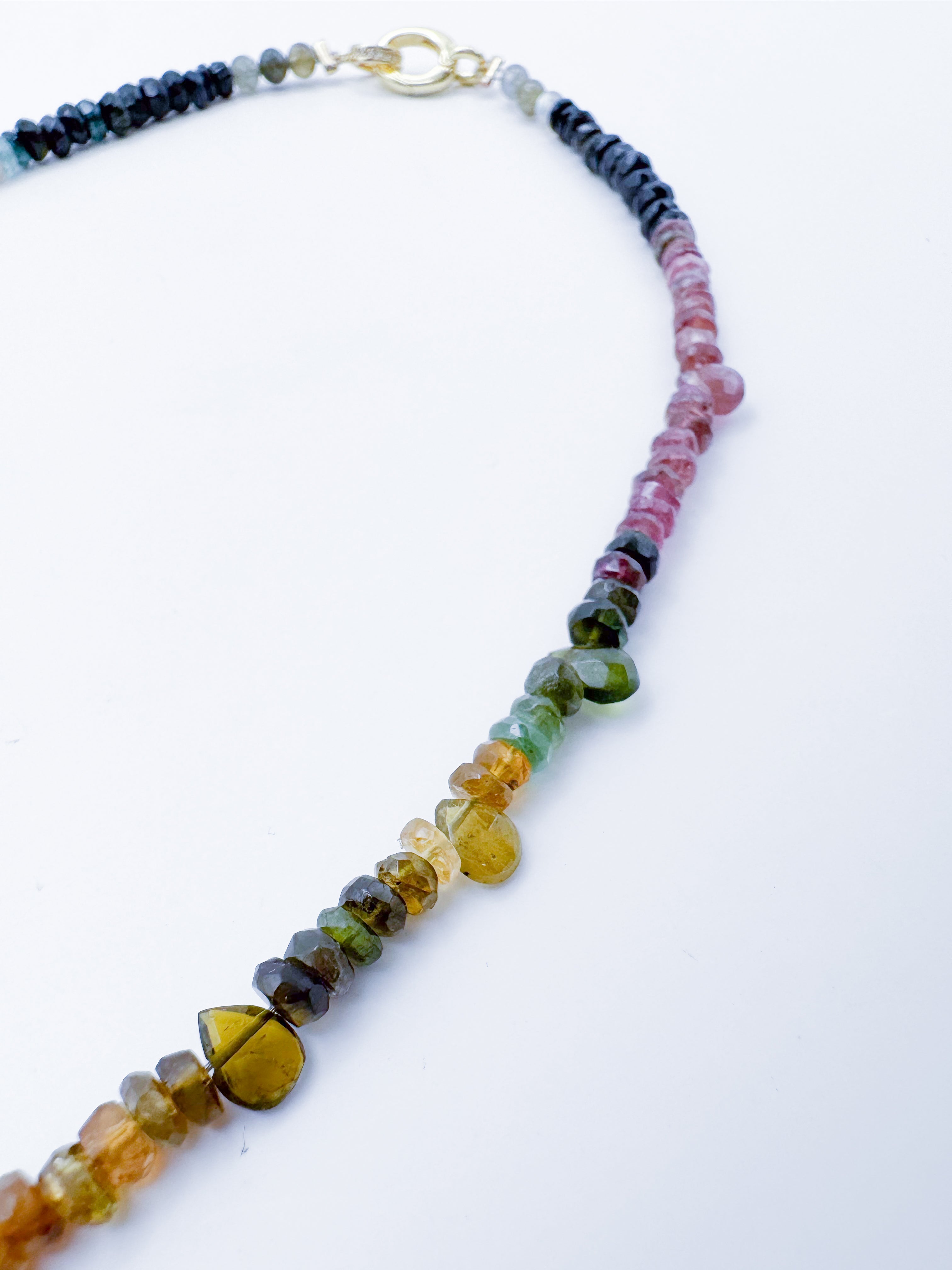 Collar Turmalinas Mixtas + Cuarzo