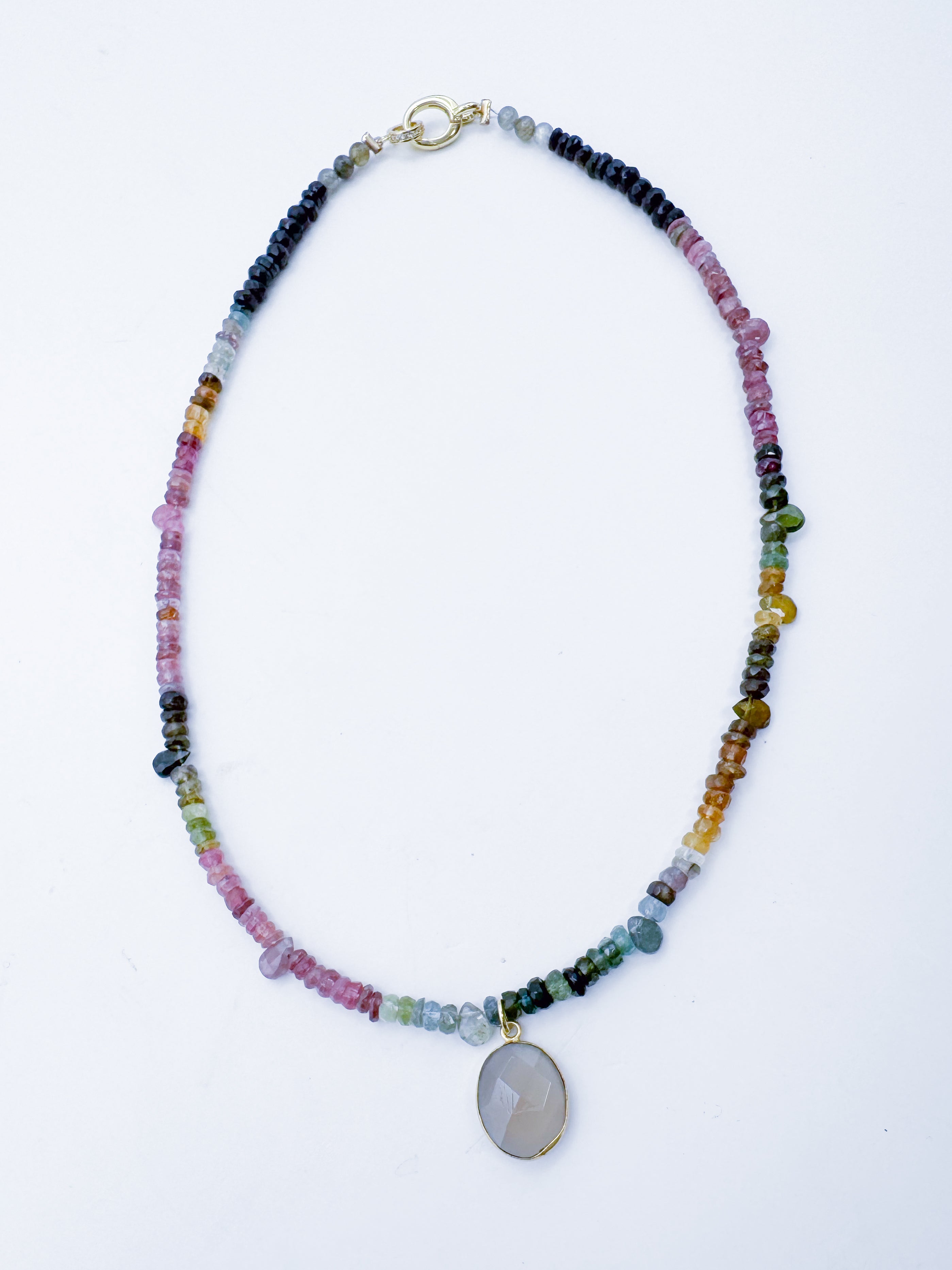 Collar Turmalinas Mixtas + Cuarzo