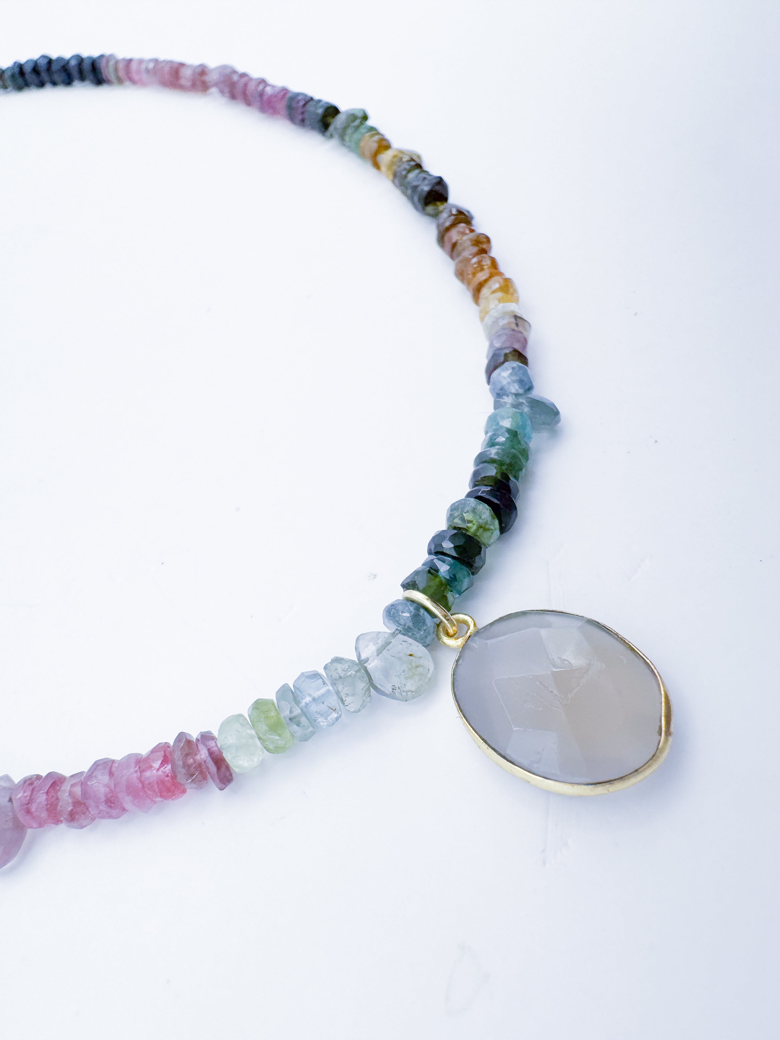 Collar Turmalinas Mixtas + Cuarzo