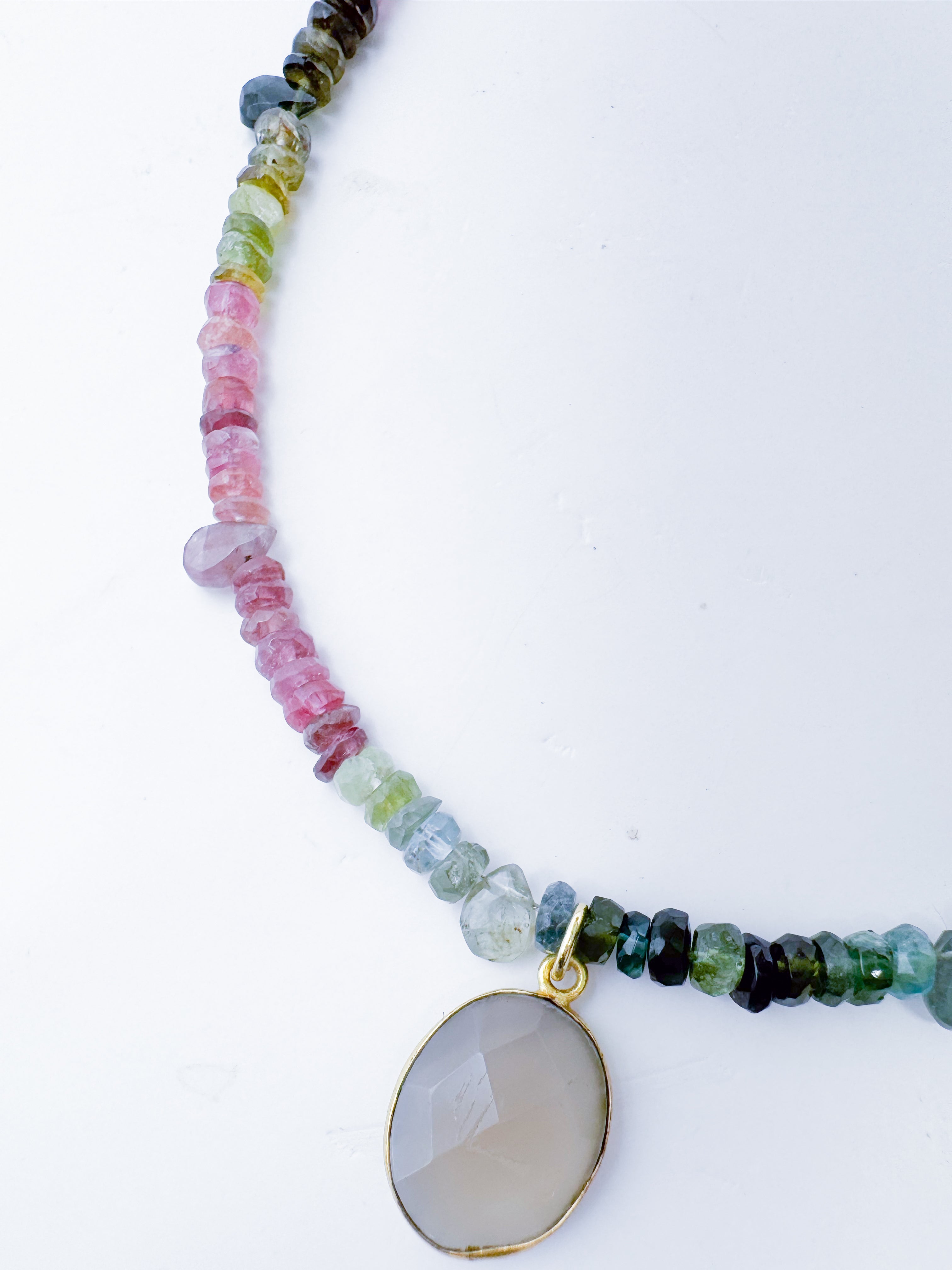 Collar Turmalinas Mixtas + Cuarzo