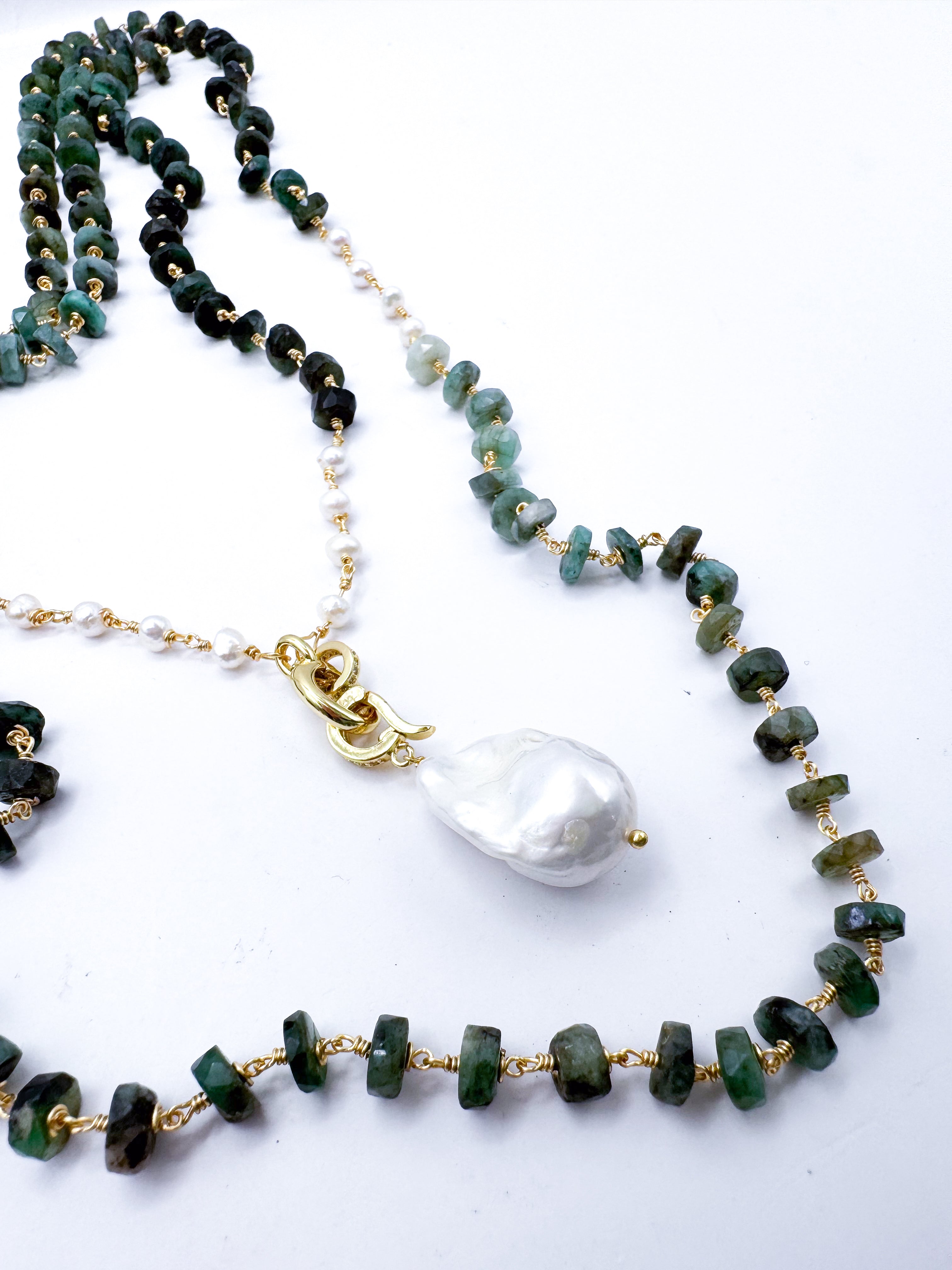 Collar Esmeraldas Degradadas Pucca