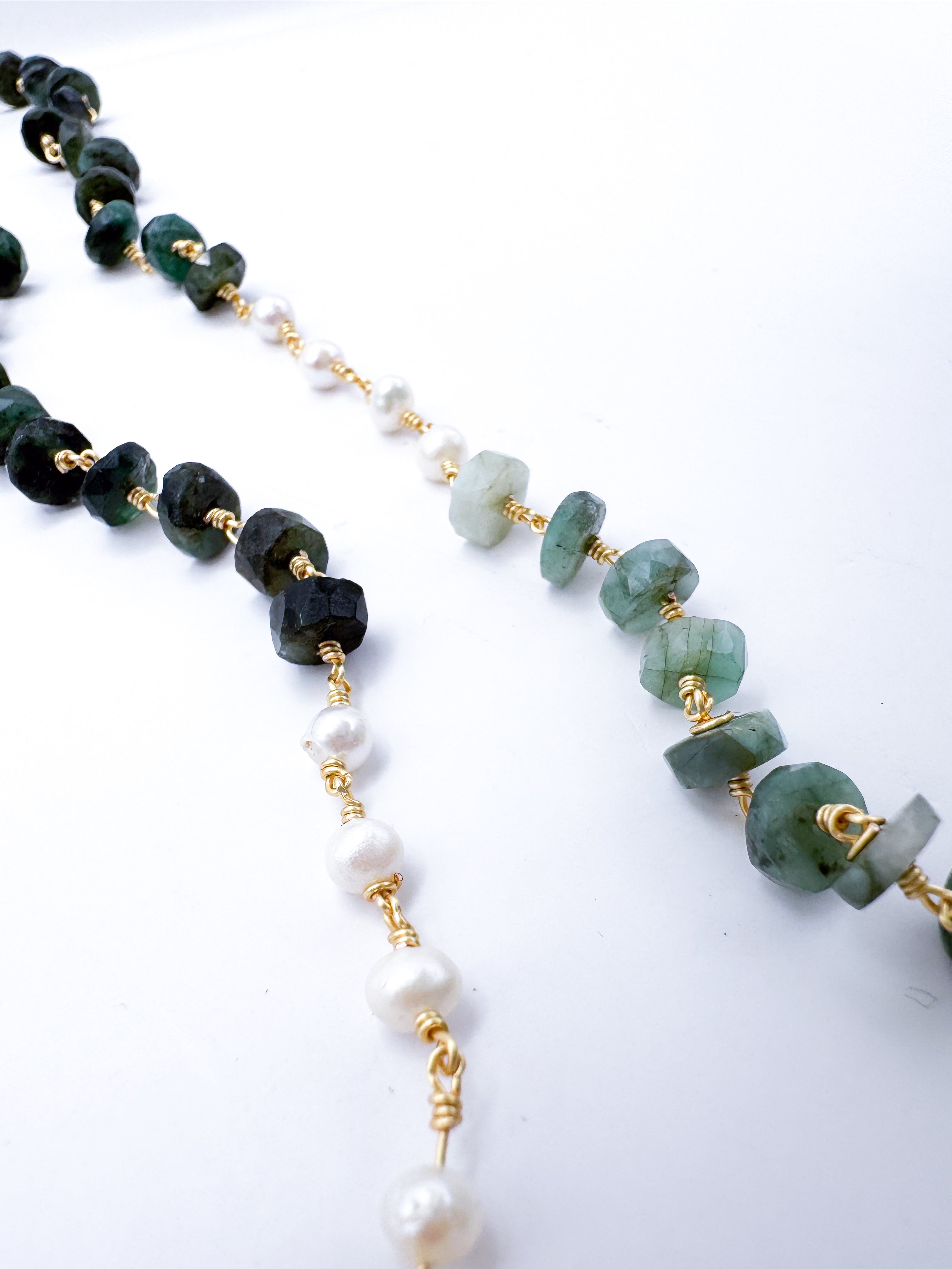 Collar Esmeraldas Degradadas Pucca