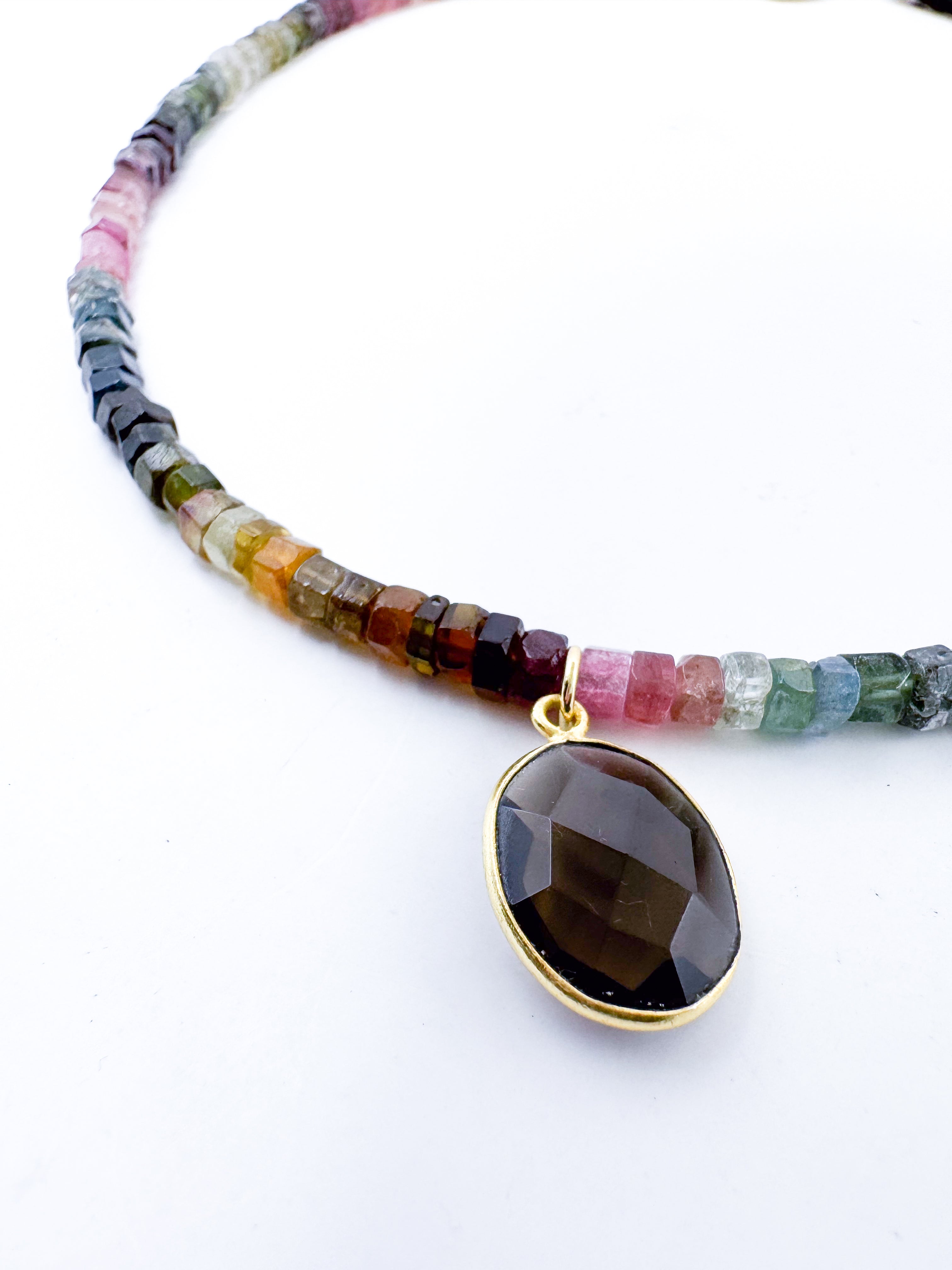 Collar Turmalinas Mixtas + Cuarzo