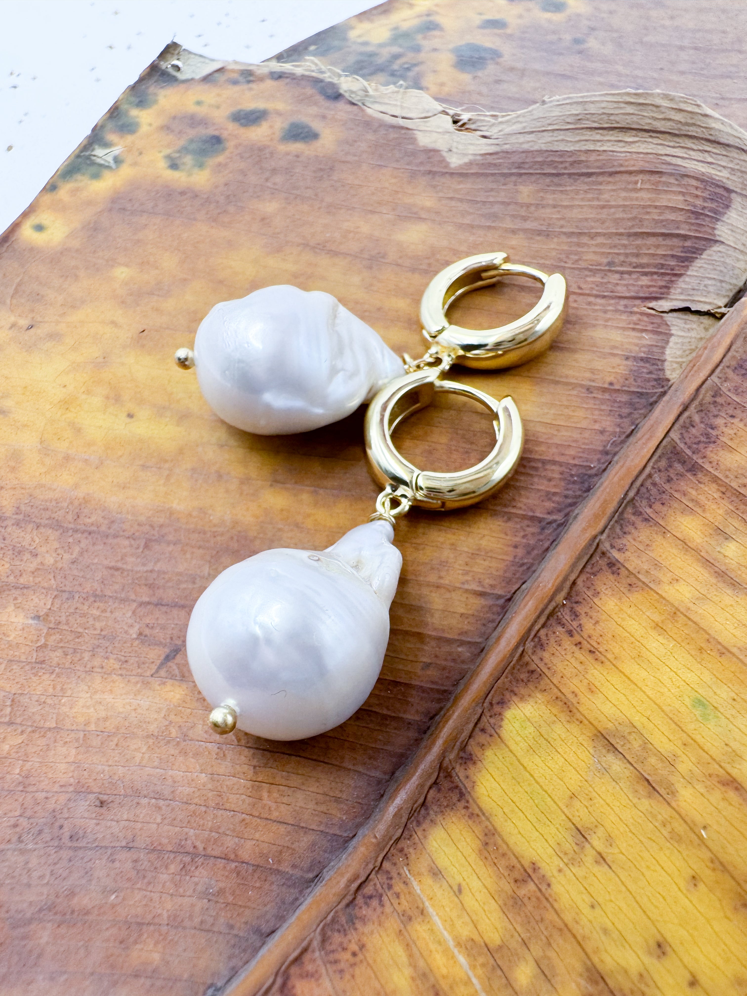 Aretes Perlas Barrocas Naturales